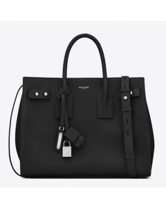 Saint Laurent Small Sac de Jour Souple Bag Black Grained Leather