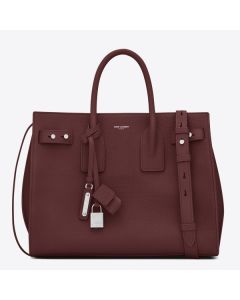 Saint Laurent Small Sac de Jour Souple Bag Ruby Grained Leather