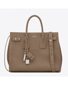 Saint Laurent Small Sac de Jour Souple Bag Taupe Grained Leather