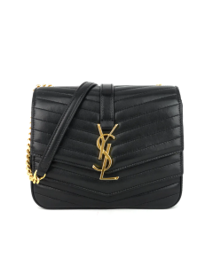 Saint Laurent Small Sulpice Bag Black Matelasse Leather