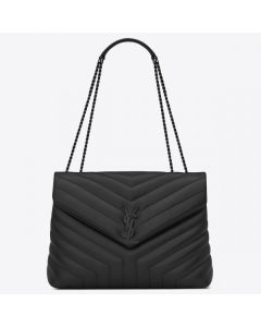 Saint Laurent So Black Loulou Medium Shoulder Bag