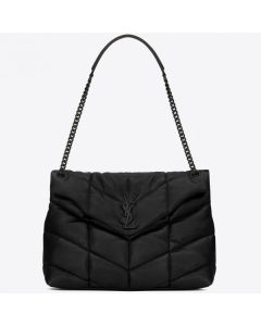 Saint Laurent So Black Loulou Puffer Medium Bag