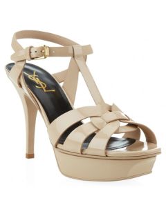 Saint Laurent Tribute Sandals Powder Patent Leather