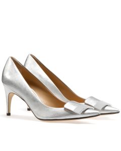 Sergio Rossi SR1 Pumps 75mm Silver Lambskin