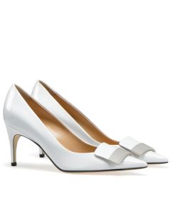 Sergio Rossi SR1 Pumps 75mm White Patent