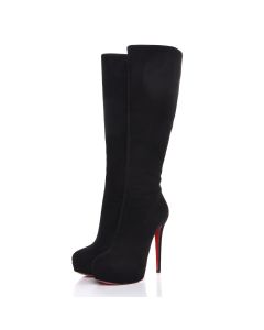 Christian Louboutin Suede Bianca Botta 140MM Knee Boots